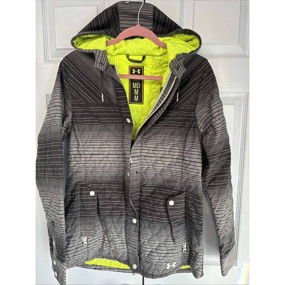 Under Armour Storm Women M Primaloft Quilted Hood Long jacket Coldgear Infrared‎